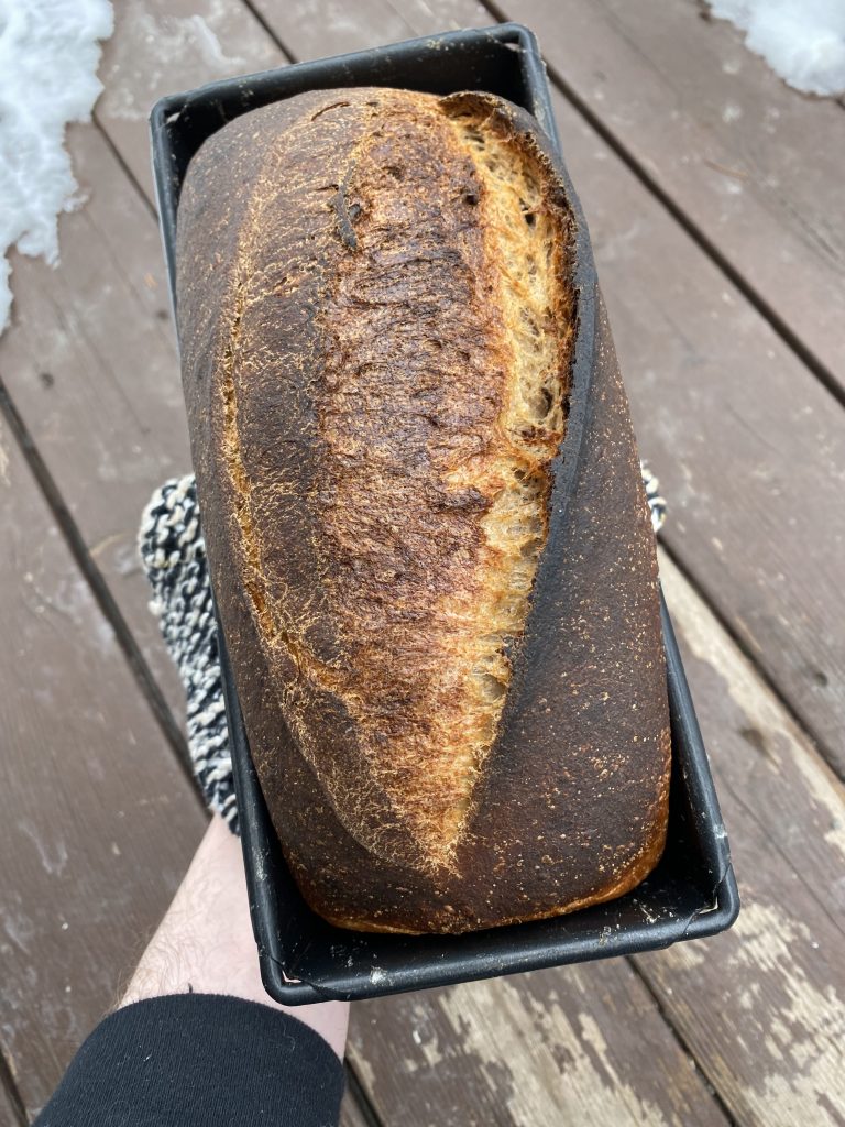 Sourdough tin loaf
